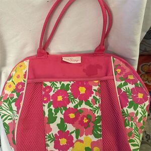 Lilly Pulitzer Women's Pink Floral Garden Tote Bag Casual
